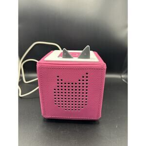 Tonies Toniebox Audio Box Player Pink 10003 w/ Base Power Cord Works NO FIGURES